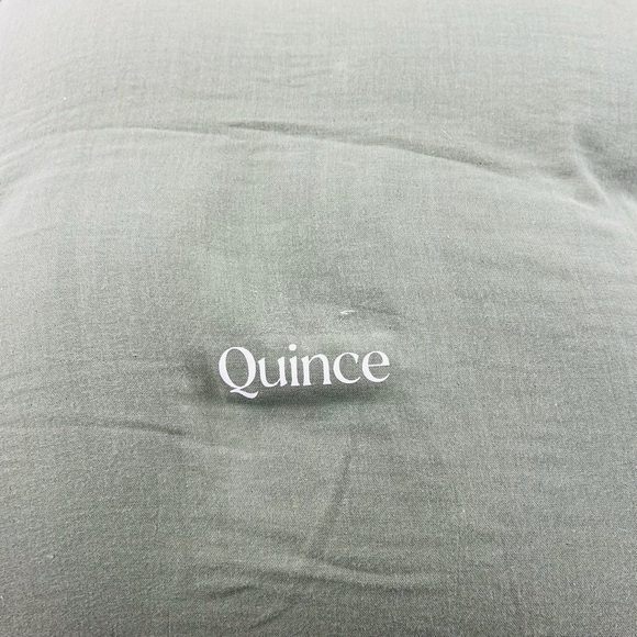 NWOT QUINCE Organic Airy Gauze Dream Quilt Set King/Cal King Olive 5910 - Picture 9 of 13